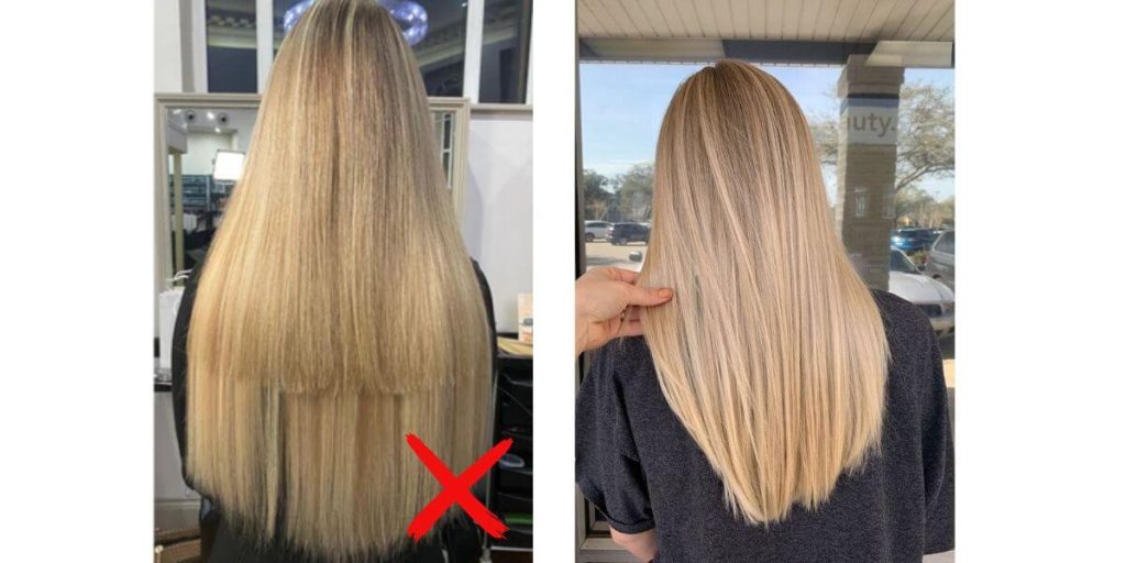 blend hair extensions naturally with right length